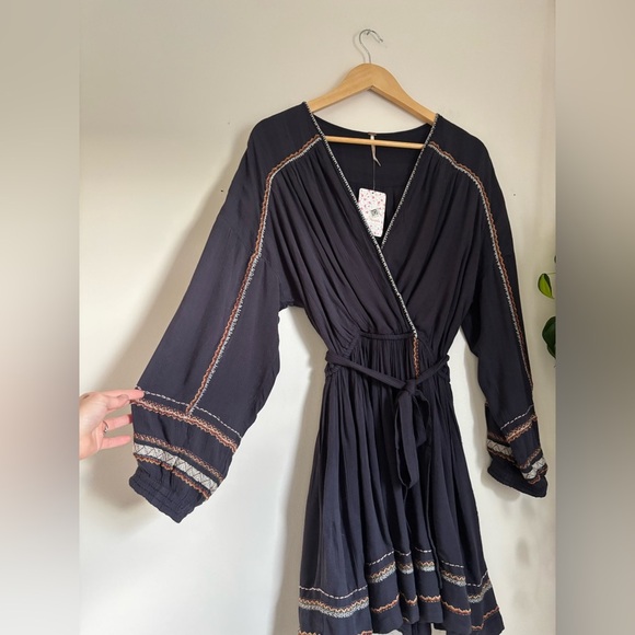 Free People Delilah Minidress in Deep Navy - Picture 5 of 8